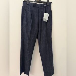 Brooks Brothers Mens (29x29.5) Blue Plaid Regent Fit Wool Stretch Casual Slack